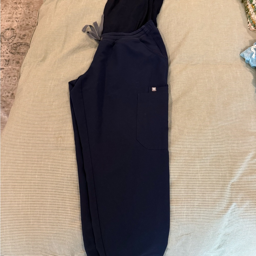 Navy Blue figs maternity scrub pants